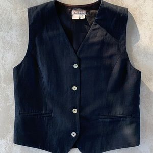 Talbots linen and rayon vest size 6